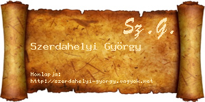 Szerdahelyi György névjegykártya