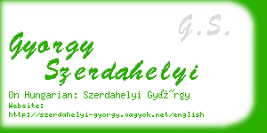 gyorgy szerdahelyi business card